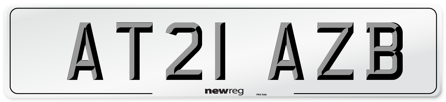AT21 AZB Number Plate from New Reg